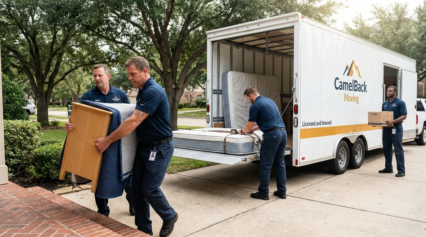 Crew loading residential truck for cross-state move from Carl Junction, MO